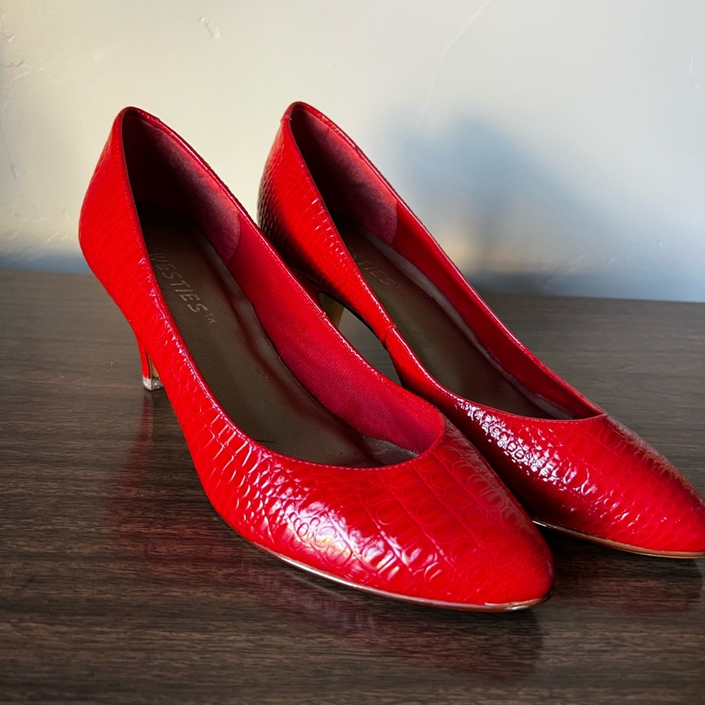 Westies Red Leather Women's Heels